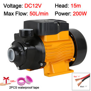Solar Battery Powered DC Vortex Self‑Priming Water Pump 12V 24V Max 35L/min Clean Water Pump for Agricultural Garden Irrigation