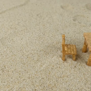 3pcs Miniature Table and Chairs Set Fairy Garden Furniture Ornaments Kit Dollhouse Accessories Home Micro Landscape Decoration