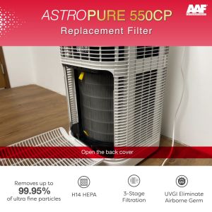 AP550CP Cylindrical 3-in-1 H14 HEPA Filter Replacement