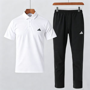 adidas | Summer Running Short Sleeve T-shirt & Long Pants Set