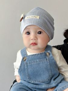 Pure Cotton Baby Hat for 5-6 Year Old Children Cartoon Design Windproof Single Layer Ear Protection Sleep Cap Spring Autumn
