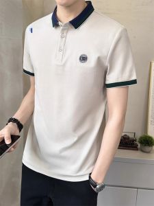 ROMON | Lormen Mens Ice Silk Short Sleeve Polo Shirt Summer Thin Style Slim Fit Cool Feeling Casual Half Sleeve T-Shirt Top