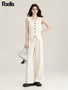 puella | French Style Vintage Chic V-Neck Slimming Vest Top for Summer