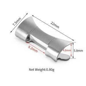 2pcs Stainless Steel Curved End for Seiko SKX009 SKX007 Watch Strap Connector 18mm 19mm 20mm 21mm 22mm Metal Band Connector