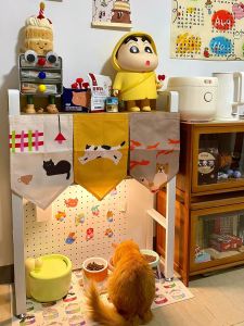 Cat Sand Box above Shelf Pet Supplies Dog Food Can Iron Art Multi-layer Storage Rack Small Cat Dining Hall Balcony Organizer