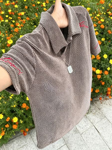LIUBU | American Texture Scales Breathable Polo Shirt