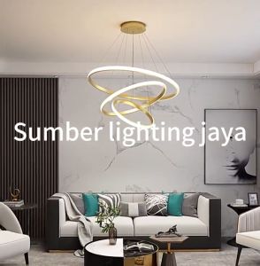 Lampu Hias Ring Mewah 3 Warna / Lampu Langit Elegan / Lampu Plafon