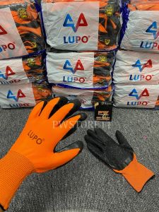 [12 Pasang] Sarung Tangan Kerja Kombinasi Katun Karet Anti Cutting Merk Lupo GROSIR TERMURAH [ST LUPO]