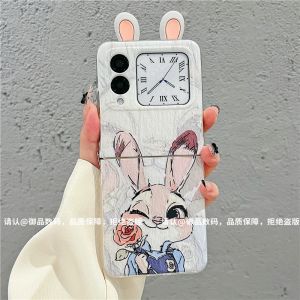 Pink Rose Rabbit Huawei NovaFlip Phone Case Luxury Foldable Screen Female Style Anti-Fall Protection Cover Creative Trendy Artistic