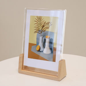 Acrylic Photo Album Photo Frame Album 5678-Inch Polaroid Display Stand Seahorse Solid Wood Couple Photo Photo Frame