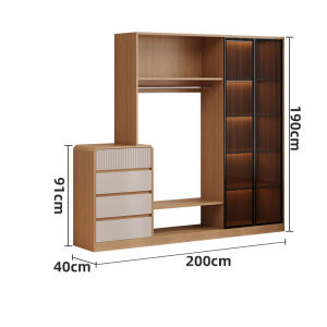 Wooden Multifunction Cabinet and Coat Rack