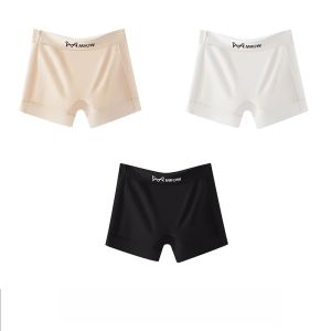 MiiOW | Quần lót nữ Ice Silk High Waist Briefs Anti-Light Flat Butt Lifting Seamless Summer Heat Protection Underwear Catman MiiOW