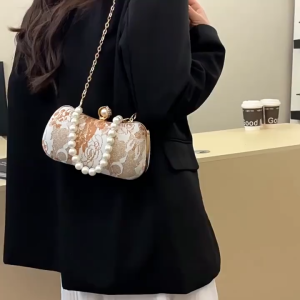 CALVIERO COLLECTION G3196 CLUCTH BAG 2 TALI TAS PESTA MEWAH ELEGAN MOTIF BORDIR BUNGA PARTY