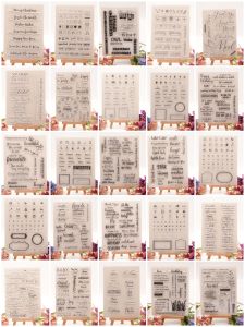 English Series Transparent Silicone Stamp Notebook Card Diary Album DIY Decorative Base Material Chapter Stationery