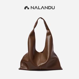 NALANDU | Wide Shoulder Strap Leather Tote Bag