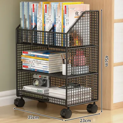 WANGXINGHEYUE | Mobile Large Capacity Bookshelf with Wheels