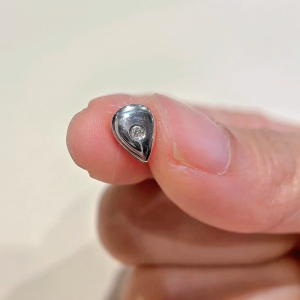 LAZO DIAMOND Tiny Treasure Drop Pendant in 9k White Gold