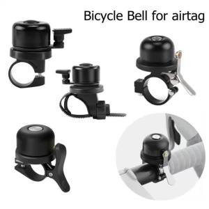 MTB Bicycle Bell For Airtag Alloy MTB Bike Safety Warning Alarm Cycling Handlebar Bell Ring Bicycle Horn Cycling Accessories