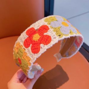 Girls Knitted Woolen Hairband Korean Style Wide Edge Fabric Hair Accessories Fruit Pattern Face Washing Hair Ties Children