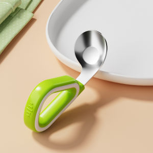 Baby Stainless Steel 316L Spoon Fork Set for Toddler Meal Training Safe Material Portable Design Integrated Cleaning Feature