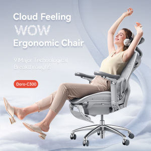 Sihoo Doro C300 Mesh Ergonomic Office Chair 3D Headrest Home Office Chairs 6D Armrest Gaming Chair with Footrest Computer Chairs Chair Office Mesh Chair Ergonomic