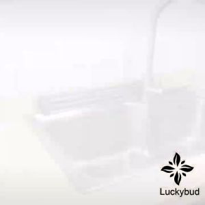 KITCHN Large Size Roll-Up Foldable Dish Drying Rack Stainless Steel Dish Drainer Silicone Coated Rims Dish Drying Rack Food Washing Tray Trivet