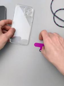 Mobile Phone T-shaped Strap Plate Sheet Cellphone Case Braid Lanyard Accessories Weave Card for iPhone 12 13 14 15 16 17 Xiaomi