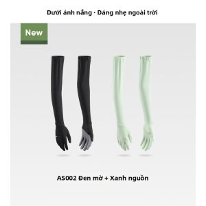 Găng tay Beneunder cho nữ làm bằng ice silk dài rộng thoáng khí chống tia UV