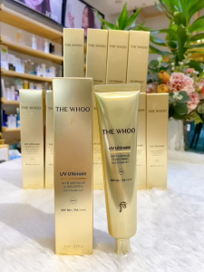 Kem chống nắng dưỡng trắng căng bóng da The Whoo UV Ultimate Anti- Wrinkle Sunscreen Nad Power 24 SPF50+ Pa++++ 75ml/25ml