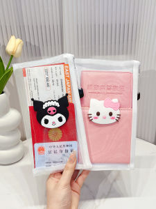 Portable Travel Transparent Passport Storage Bag Cute Cartoon Kurokos Card Holder ID Document Bag Carry-On Boarding Pass
