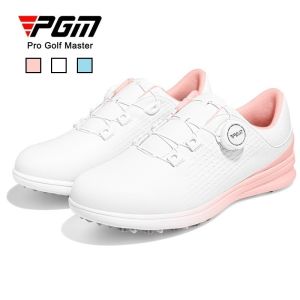 PGM Golf Shoes for Womens Rotating Button Shoelace Women Sport Walking Shoe with Waterproof Non-slip Design XZ339