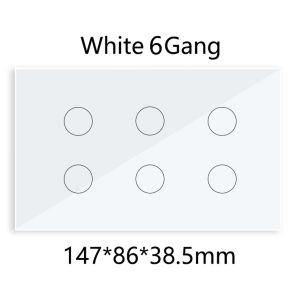 Tuya 10/8Gang Wifi Smart Touch Light Wall Switch Glass Panel Tuya App Compatible with Alexa Google Home whole house control
