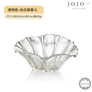 JOJOS L. PD.Blue Crystal Glass Fruit Tray for Home Living Room Tea Table Luxury Lightweight Nordic Style Decorative Dishware