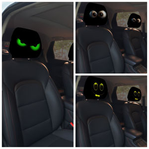 Black car headrest cover mature dust-proof and oil-proof personalized elastic car interior pillow cover-2pcs