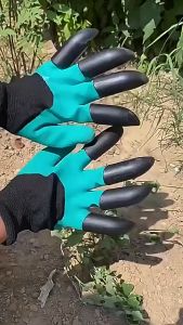 【Ready Stock Malaysia】Gardening Glove Claws Hand Protective Fingertips Claw Digging Latex Glove Sarung Tangan Berkebun