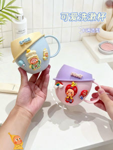 Cốc Chải Răng Chống Rơi Cho Trẻ Em Cốc Rửa Miệng Cốc Đựng Nước Súc Miệng Thiết Kế Chống Trượt Chất Liệu Nhựa PP Chất Lượng Gia Đình