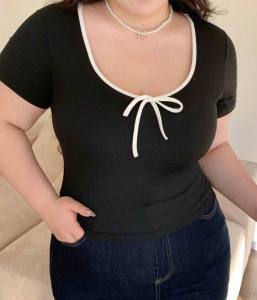 MICH - Plus Size Square Neck Top Square Neck Top with Lining Plus Size