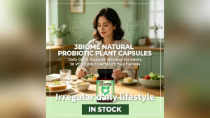 Natural Probiotic Daily Gut Wellness Supplement For Irregular Lifestyle Adults 30pcs