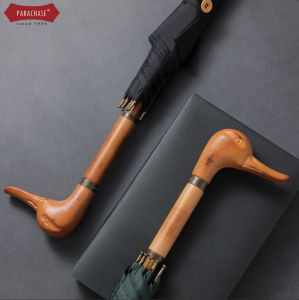 LORDWEY & Parachase 280T Long Umbrella Rain Waterprood Wooden Handle Big Golf Umbrella Men Business Luxury Windproof Umbrella Men Women