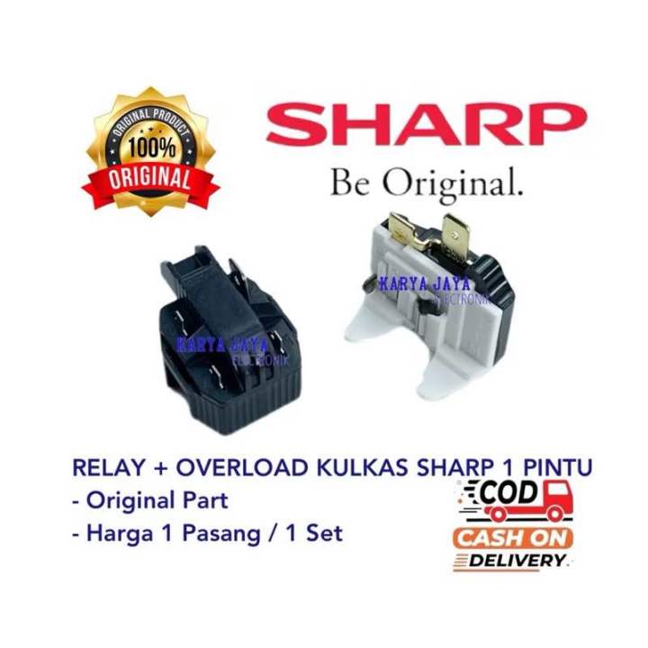 1 Set Relay Dan Overload Kulkas Sharp 1 Pintu Original / Rilay Kulkas ...