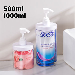 500ร้อน/1000ML Botol Pompa เปล่าความจุมากผงซักฟอกรีฟิลได้เครื่องจ่ายสบู่แชมพูขวด