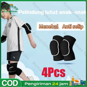 4PCS Knee pad Deker Decker Elbow pad ANAK-ANAK Busa Pelindung Lutut Kaki Siku Tangan Futsal Voly Takraw Joging Skyboard Sepasang