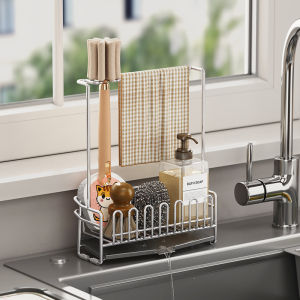 Narrow 304 Stainless Steel Rack for Sponges and Towels