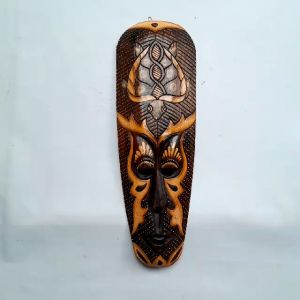 Hiasan dinding topeng Lombok asmat aborigin 50cm kerajinan ukiran kayu handmade