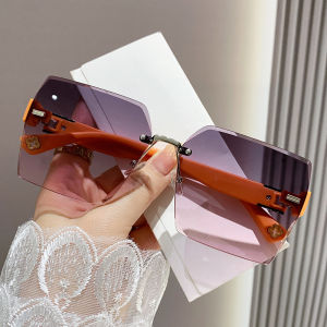 JN IMPRESSION Fashion Sunglasses for Women Frameless High-grade Sense Sunglasses Outdoor Sunscreen Anti-UV Sunglasses