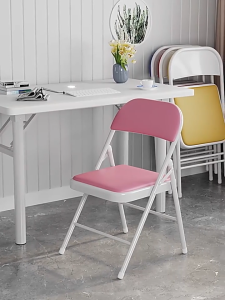 Foldable Chair Foldable stool Chair Stackable Chair Stool Chair Counseling Class Table Chair Simple Stool Back Chair Household Folding Chair Portable Office Chair Conference Chair Computer Chair