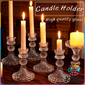 Klimo European Vintage Crystal Glass Candle Holders: Enhance Your Home Decor