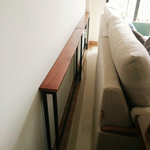 Kệ Sách Gỗ Cứng Treo Tường Dài và Narrow cho Sofa Phòng Khách