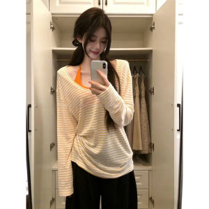 ZUKUN | Bộ Hai Mảnh Áo Thun Chống Nắng Sọc Ngang