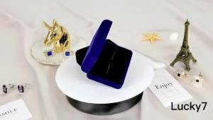 High-end Flocked Cufflink Box Mens Business Gift Box Stud Packaging Flip-top Velvet Storage Box Wedding Souvenir Gift Box